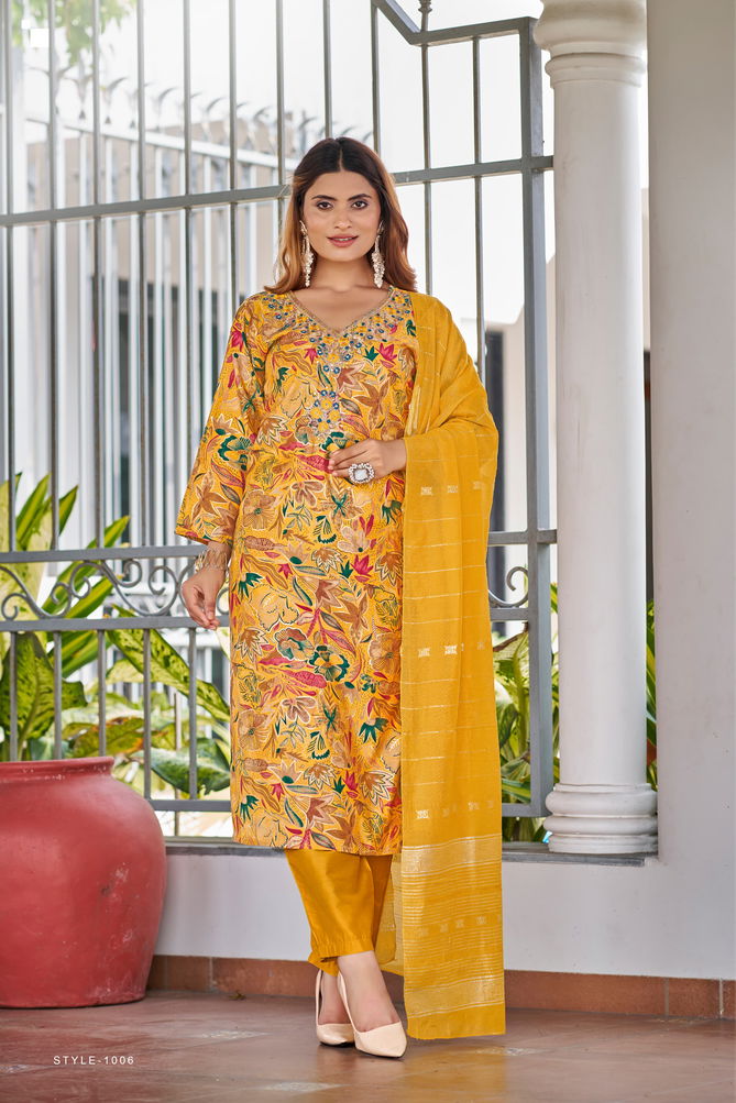 Muskan Vol 5 By Ossm Chanderi Modal Foil Printed Kurti With Bottom Dupatta Wholesale Online